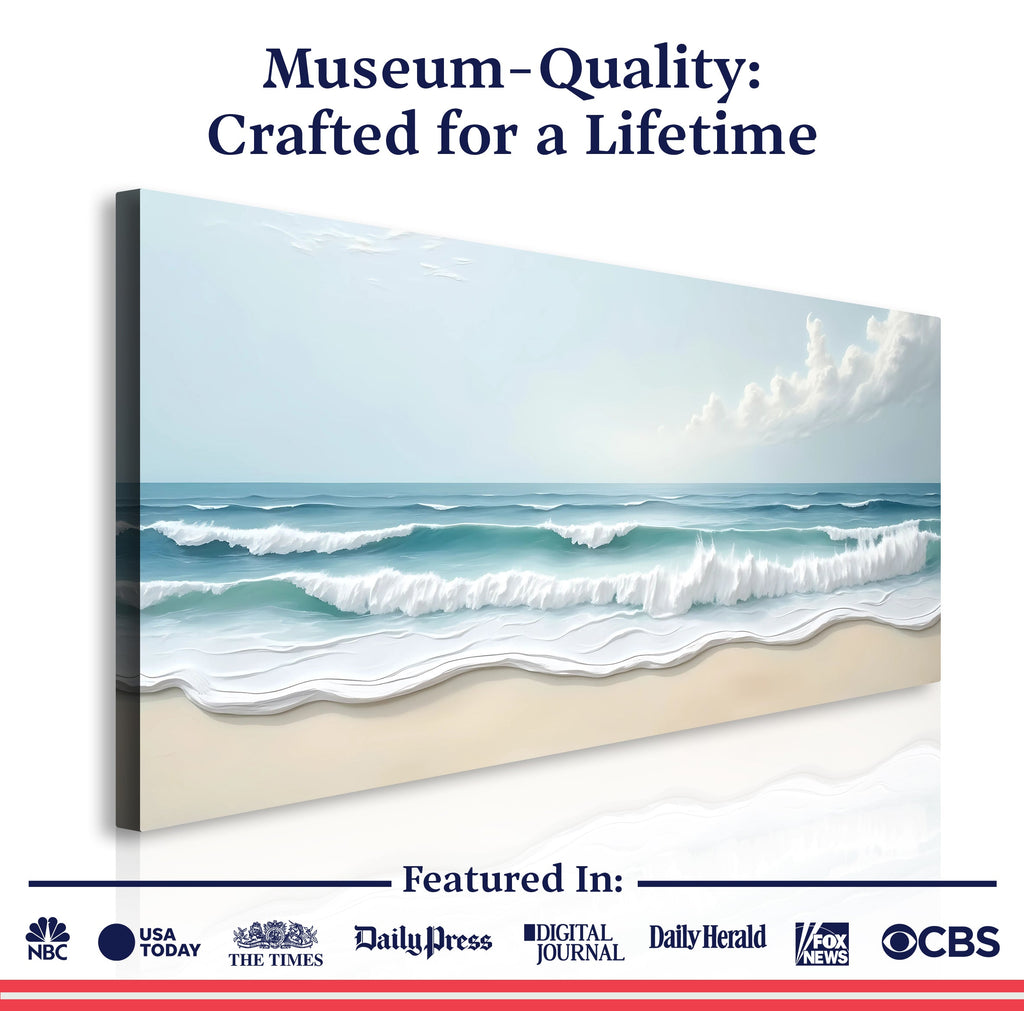 Serene Ocean Wave Coastal Xiv wall art with nature-inspired artwork - product view 6