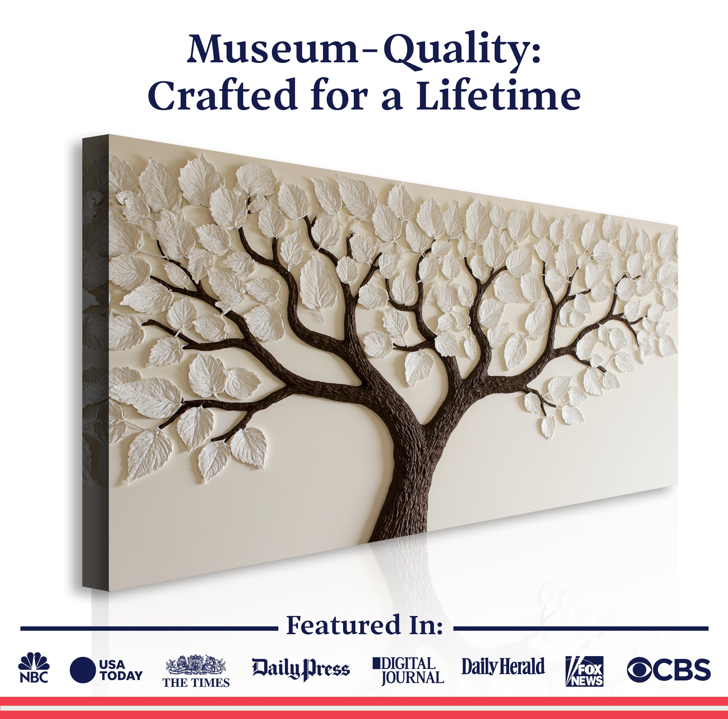 Ivory Canopy Tree wall art with nature-inspired artwork - product view 6