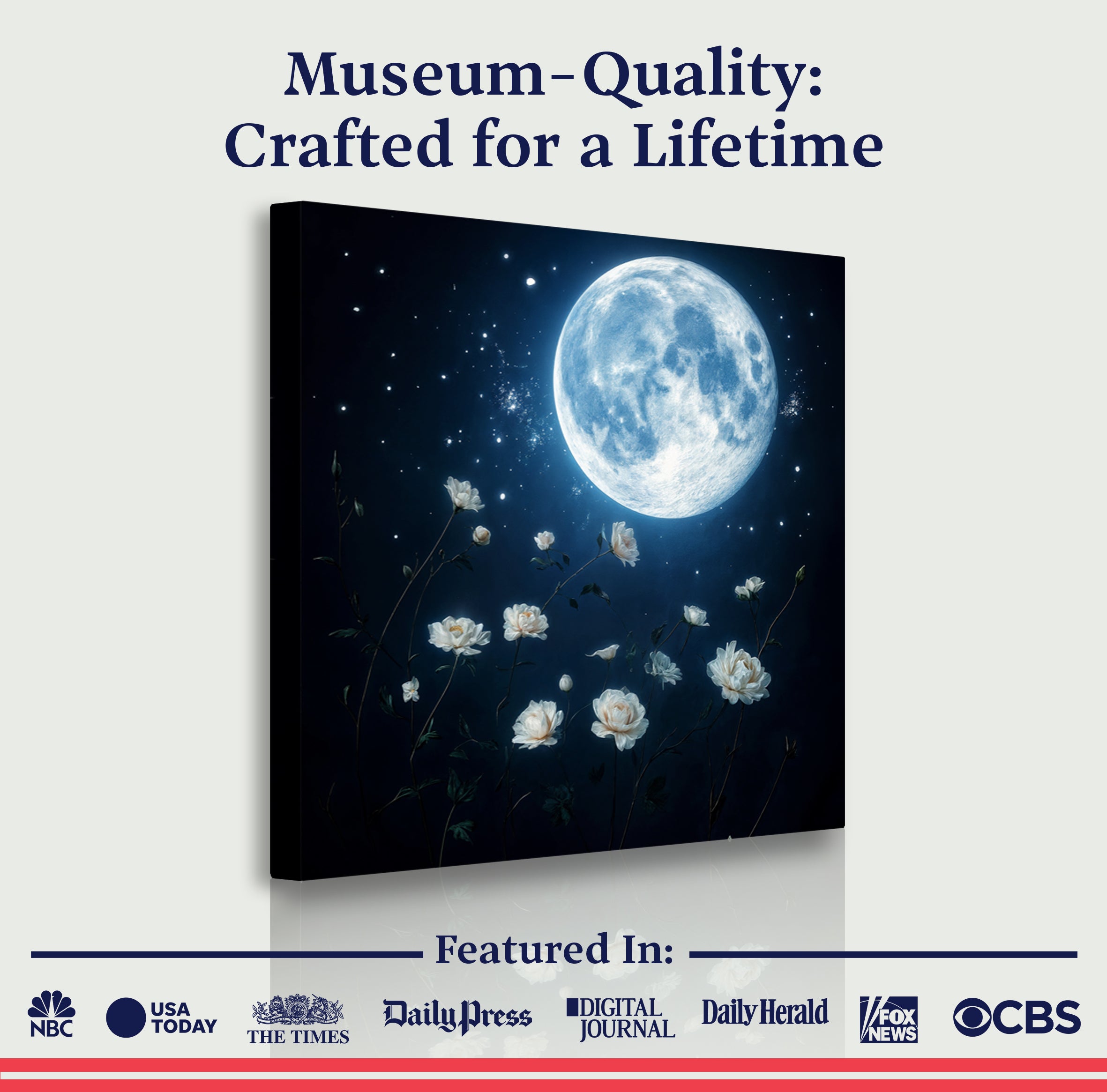 Lunar Canvas wall art with nature-inspired artwork - product view 6