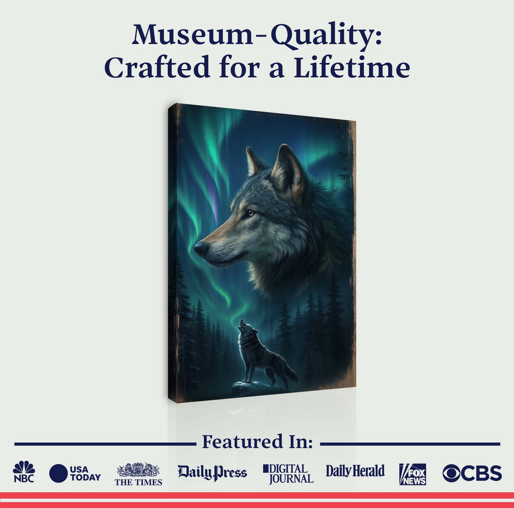Wolf Double Exposure Iv wall art with nature-inspired artwork - product view 6