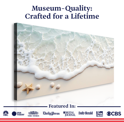 Serene Ocean Wave Coastal X wall art with nature-inspired artwork - product view 6