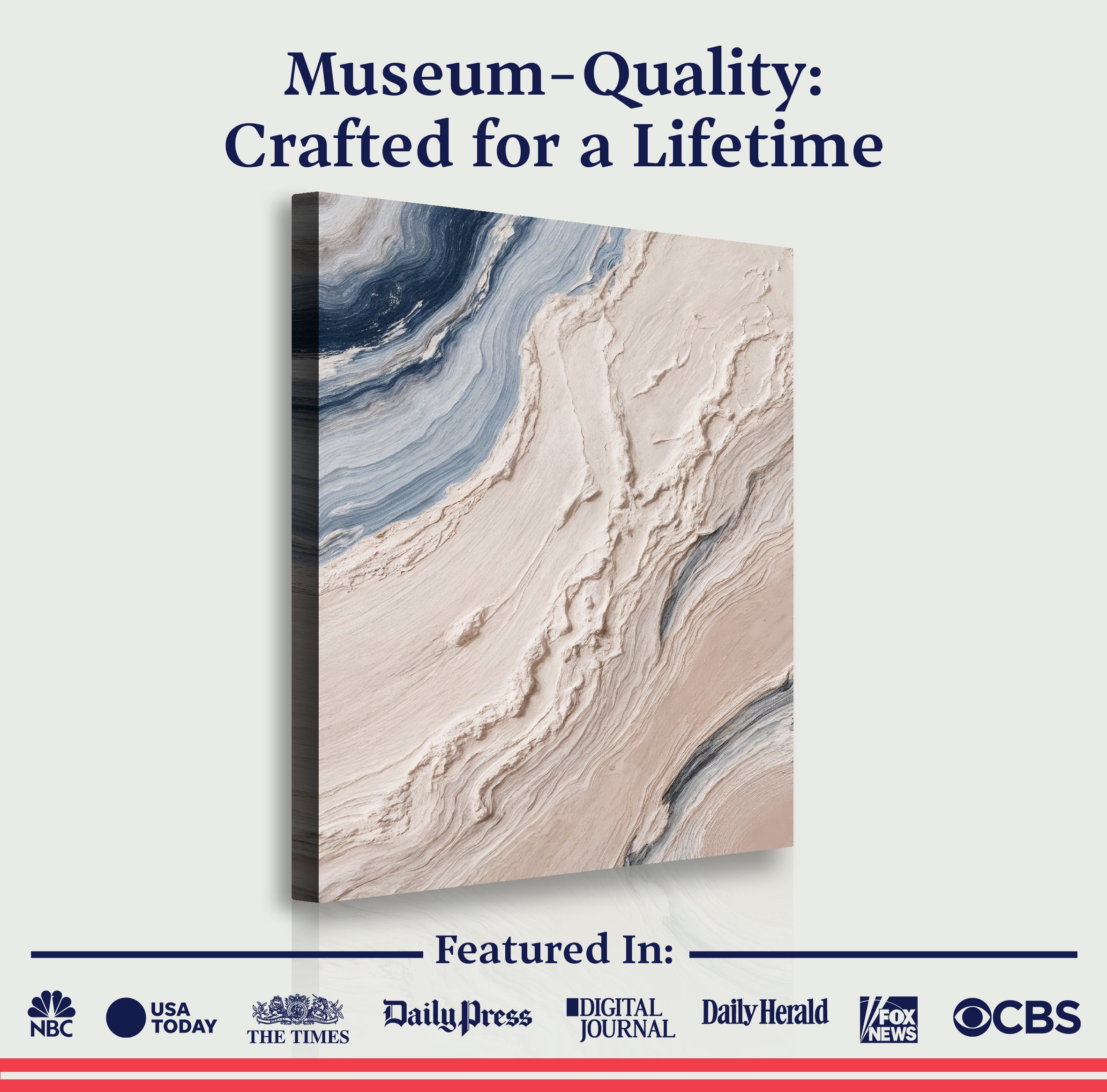 Minimalist Waves Iii wall art with nature-inspired artwork - product view 6