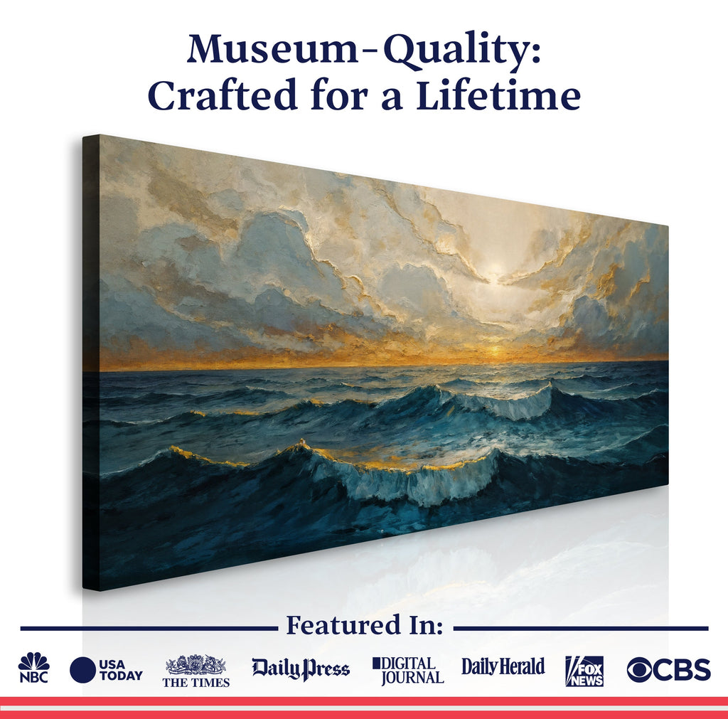 Waterscape Abstract Xi wall art with nature-inspired artwork - product view 6