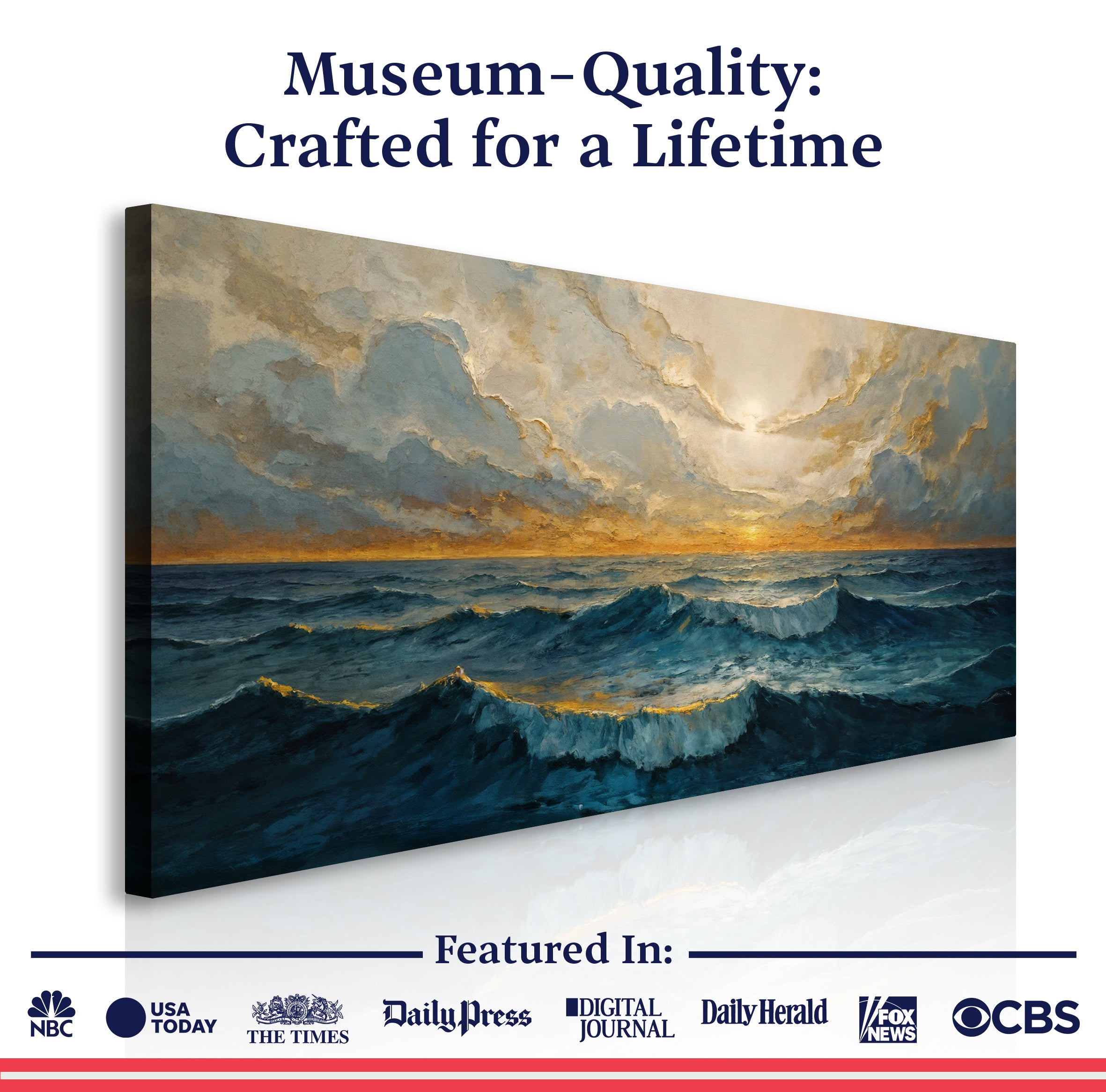 Waterscape Abstract Xi wall art with nature-inspired artwork - product view 6