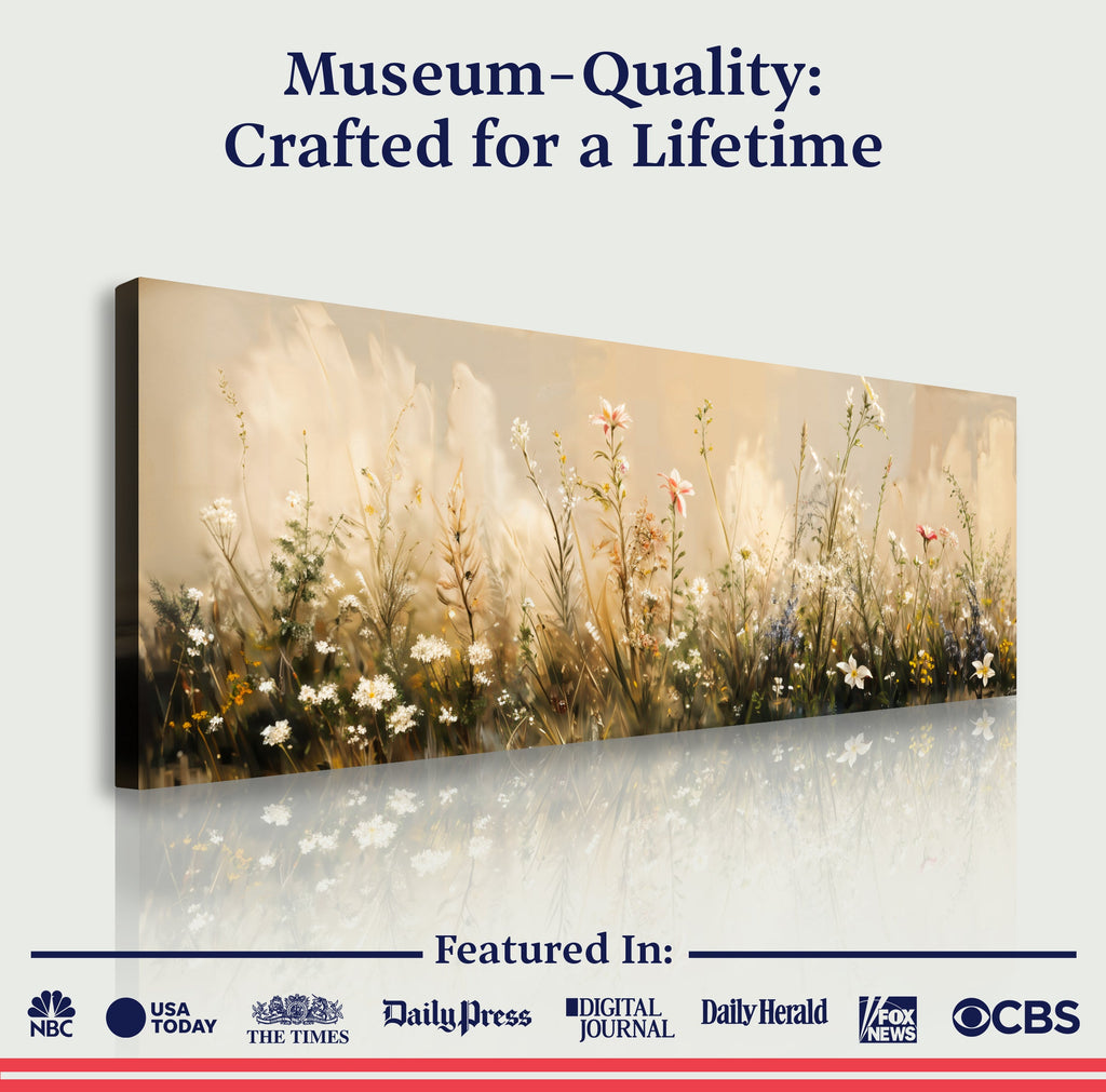 Flower Field wall art with nature-inspired artwork - product view 6