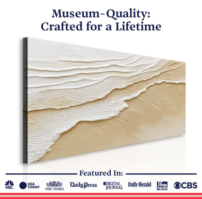 Neutral Ocean Waves wall art with nature-inspired artwork - product view 6