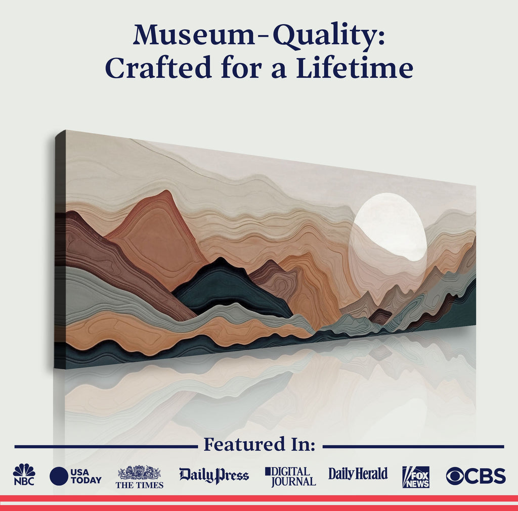 Abstract Mountains Landscape wall art with nature-inspired artwork - product view 6