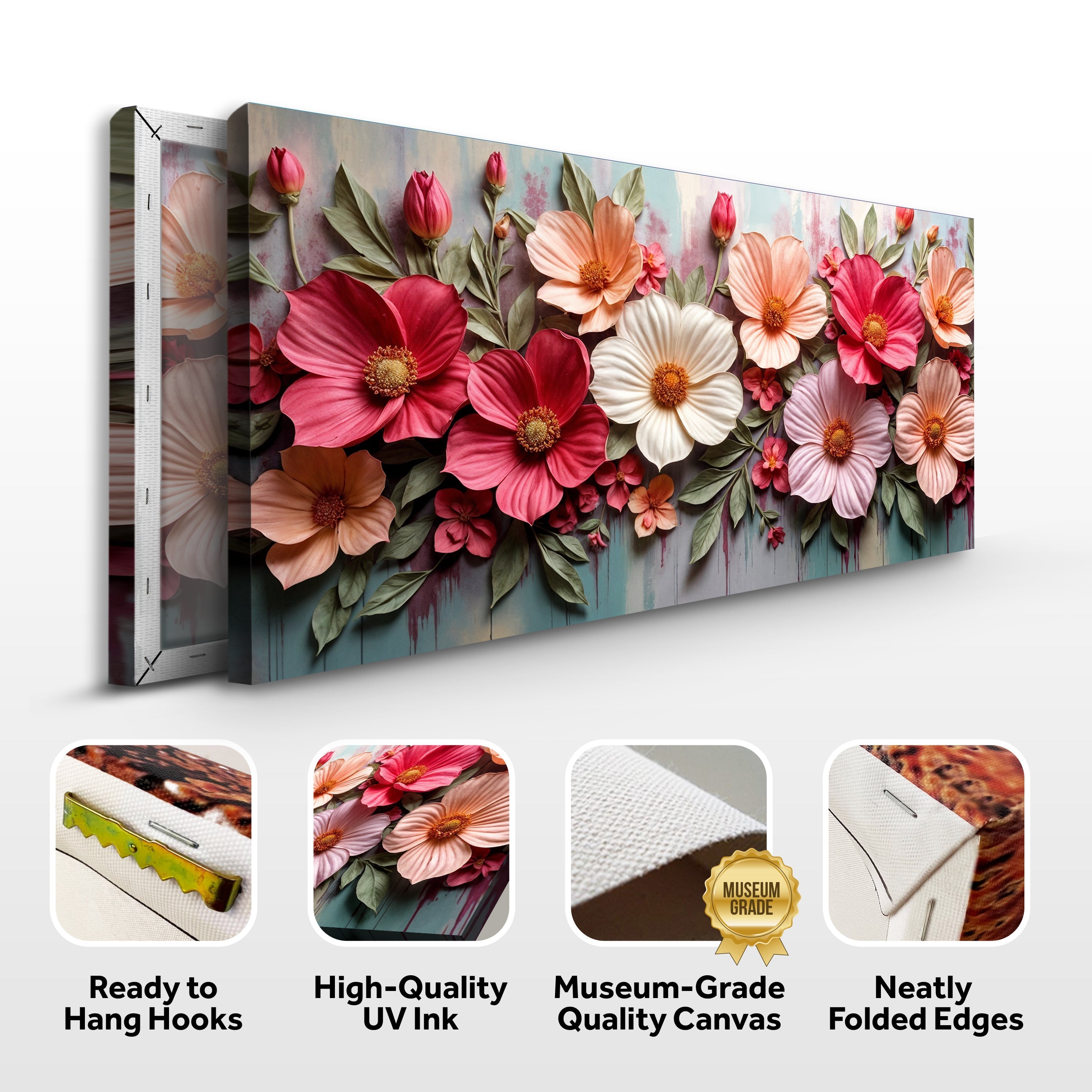 Colorful Floral Realistic Ii wall art with nature-inspired artwork - product view 8