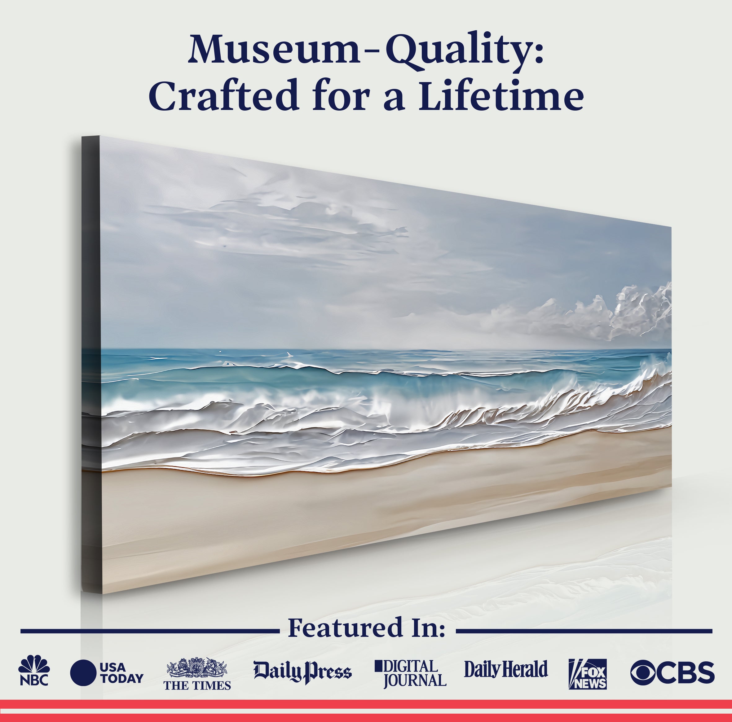 Serene Ocean Wave Coastal Vii wall art with nature-inspired artwork - product view 6