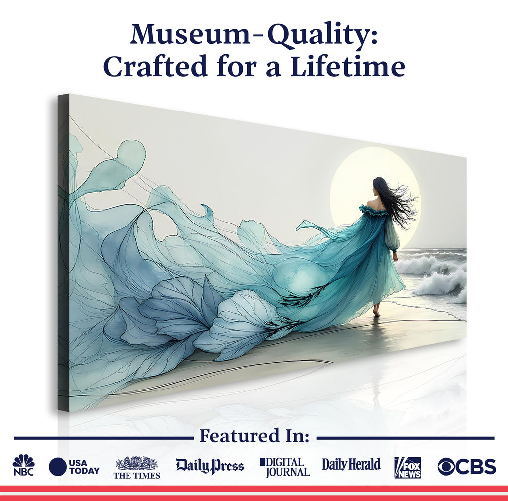 Swirling Winds by the Ocean Abstract wall art with nature-inspired artwork - product view 6