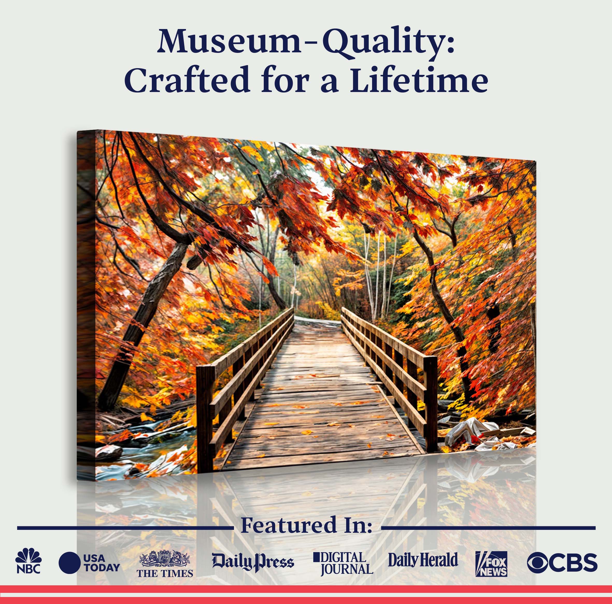 Crossing Autumn wall art with nature-inspired artwork - product view 6