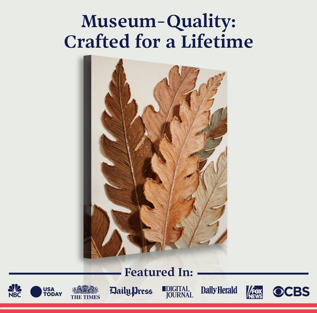 Abstract Autum Leaves wall art with nature-inspired artwork - product view 6