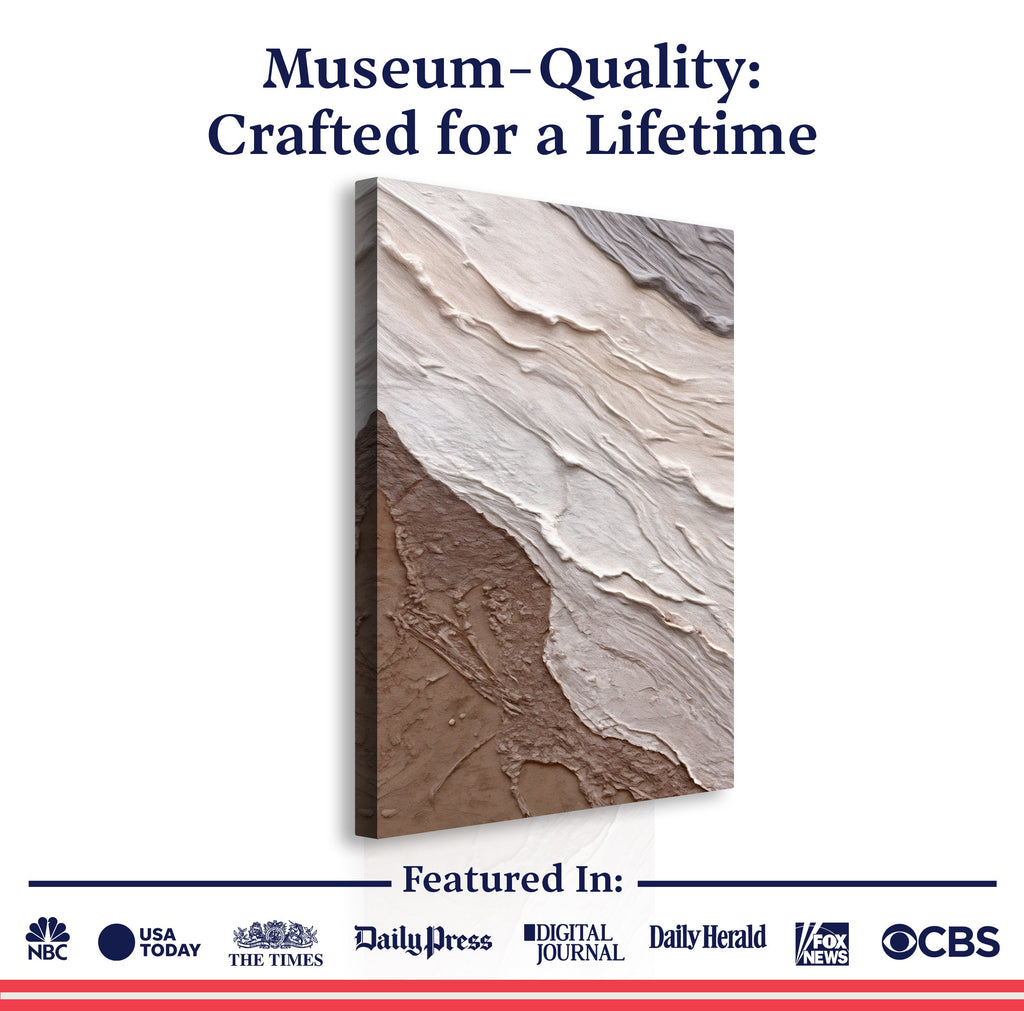 Abstract Earthy Waves wall art with nature-inspired artwork - product view 6