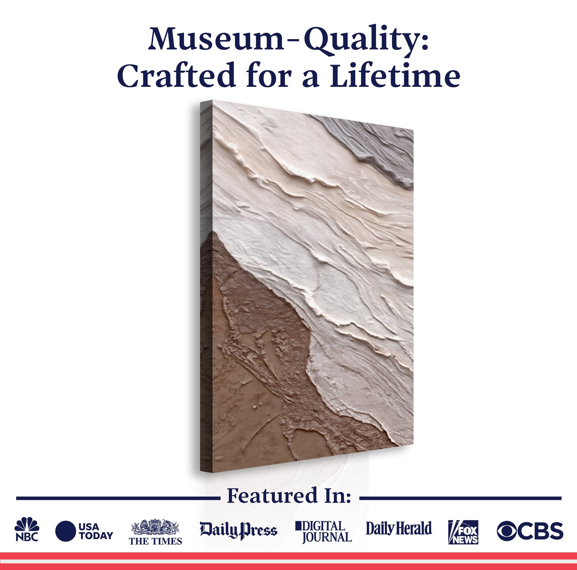 Abstract Earthy Waves wall art with nature-inspired artwork - product view 6