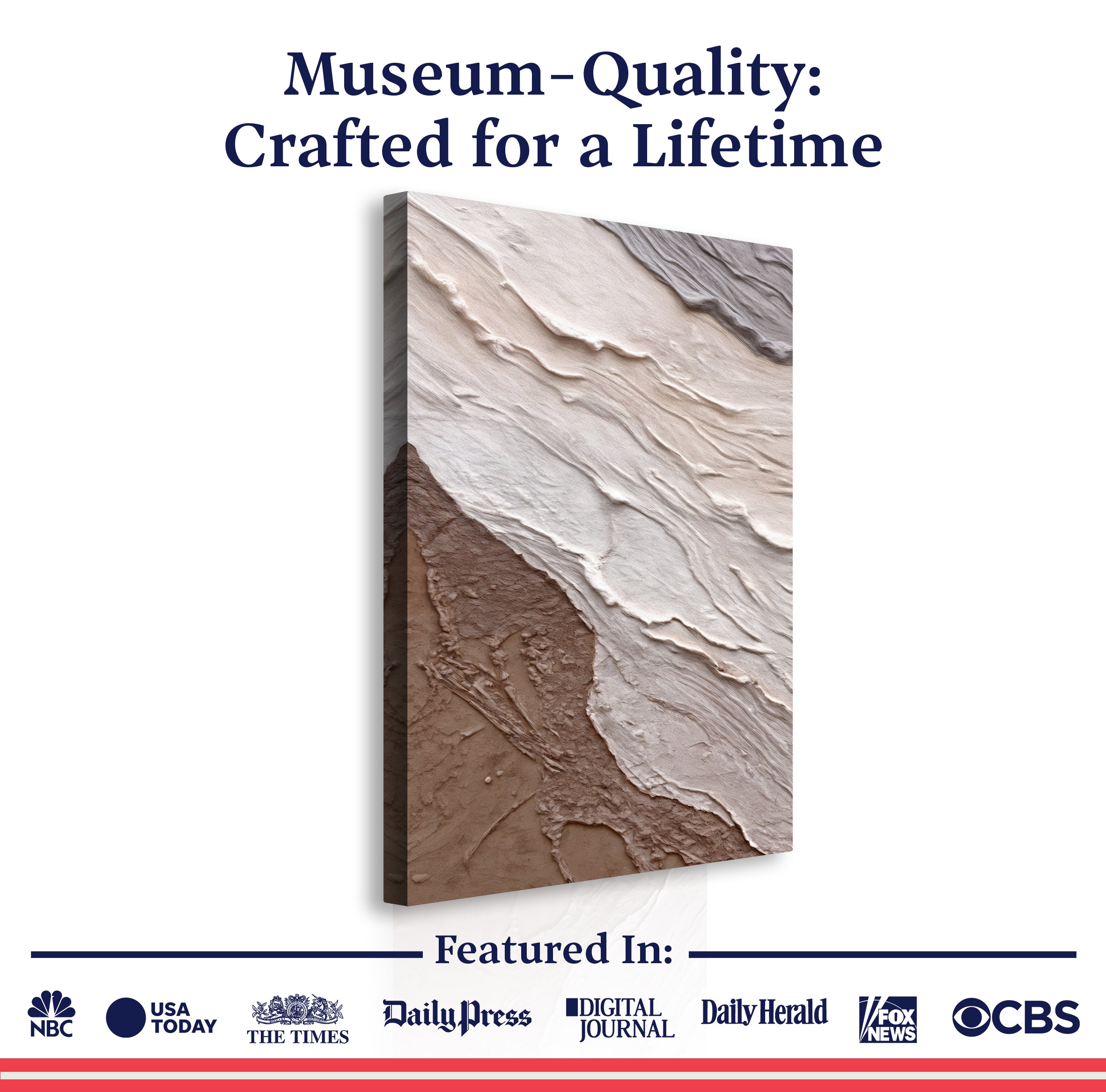Abstract Earthy Waves wall art with nature-inspired artwork - product view 6