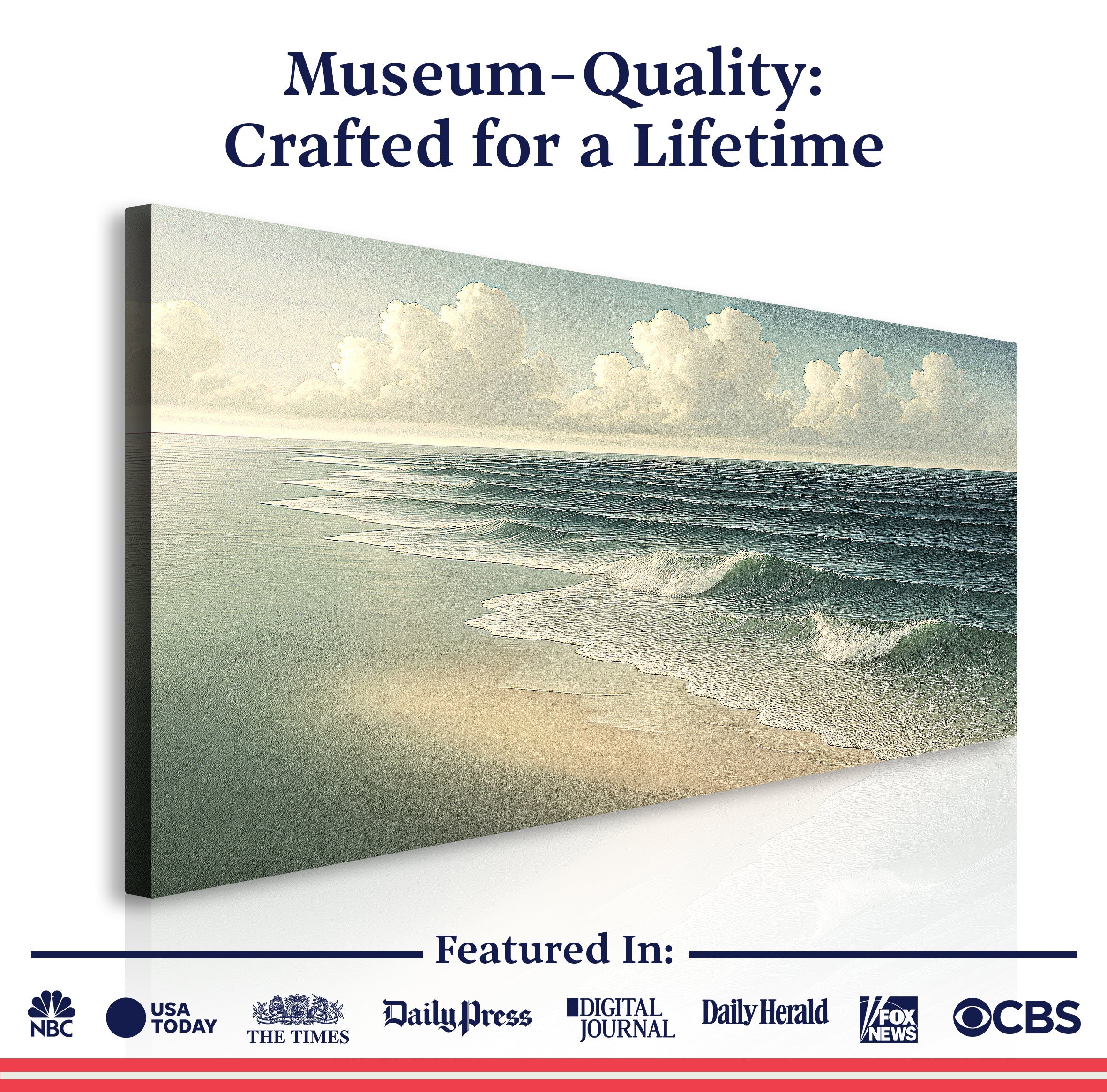 Beach Shoreline Coastal Vi wall art with nature-inspired artwork - product view 6