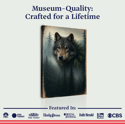Wolf Double Exposure V wall art with nature-inspired artwork - product view 6