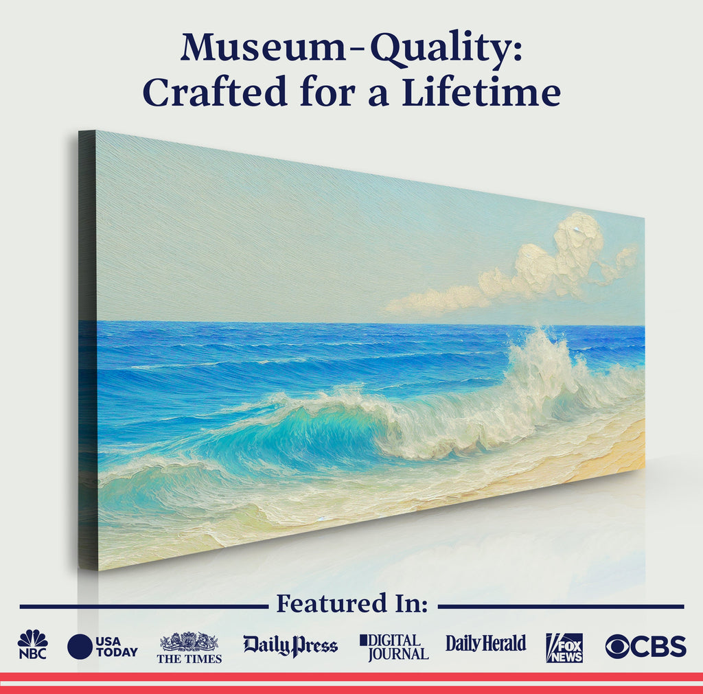 Serene Ocean Wave Coastal Xiii wall art with nature-inspired artwork - product view 6
