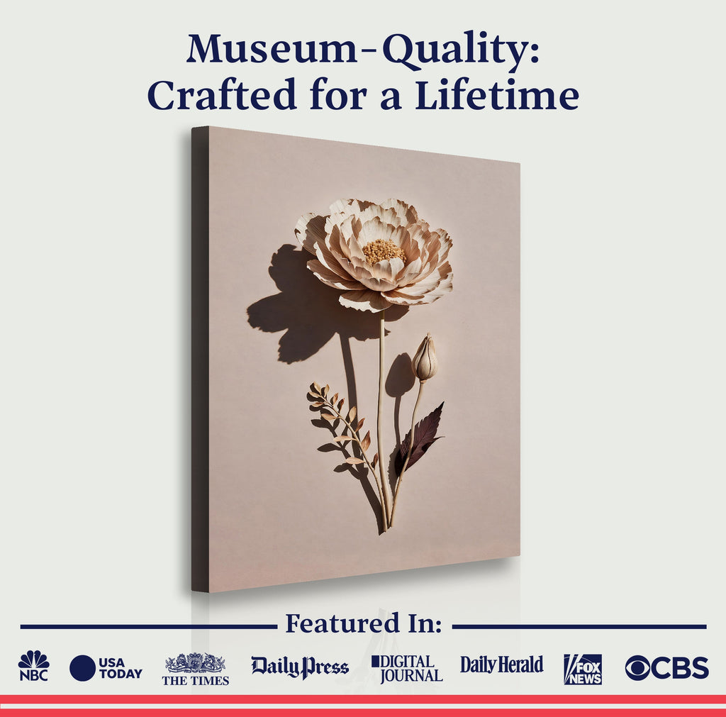 Minimalist Lone Flower wall art with nature-inspired artwork - product view 6