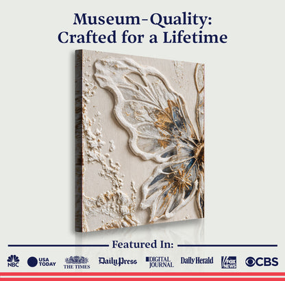 Half Butterfly wall art with nature-inspired artwork - product view 6