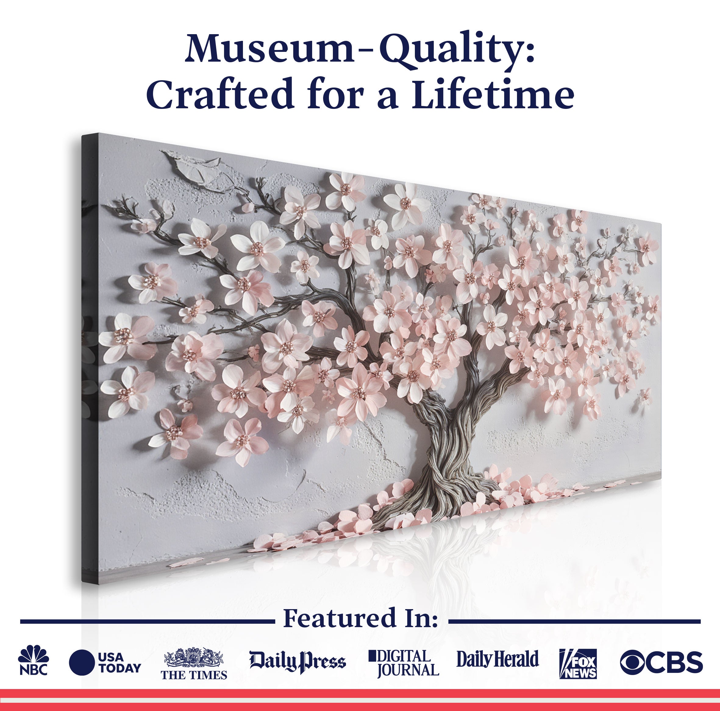 Pastel Blossom Awakening wall art with nature-inspired artwork - product view 6