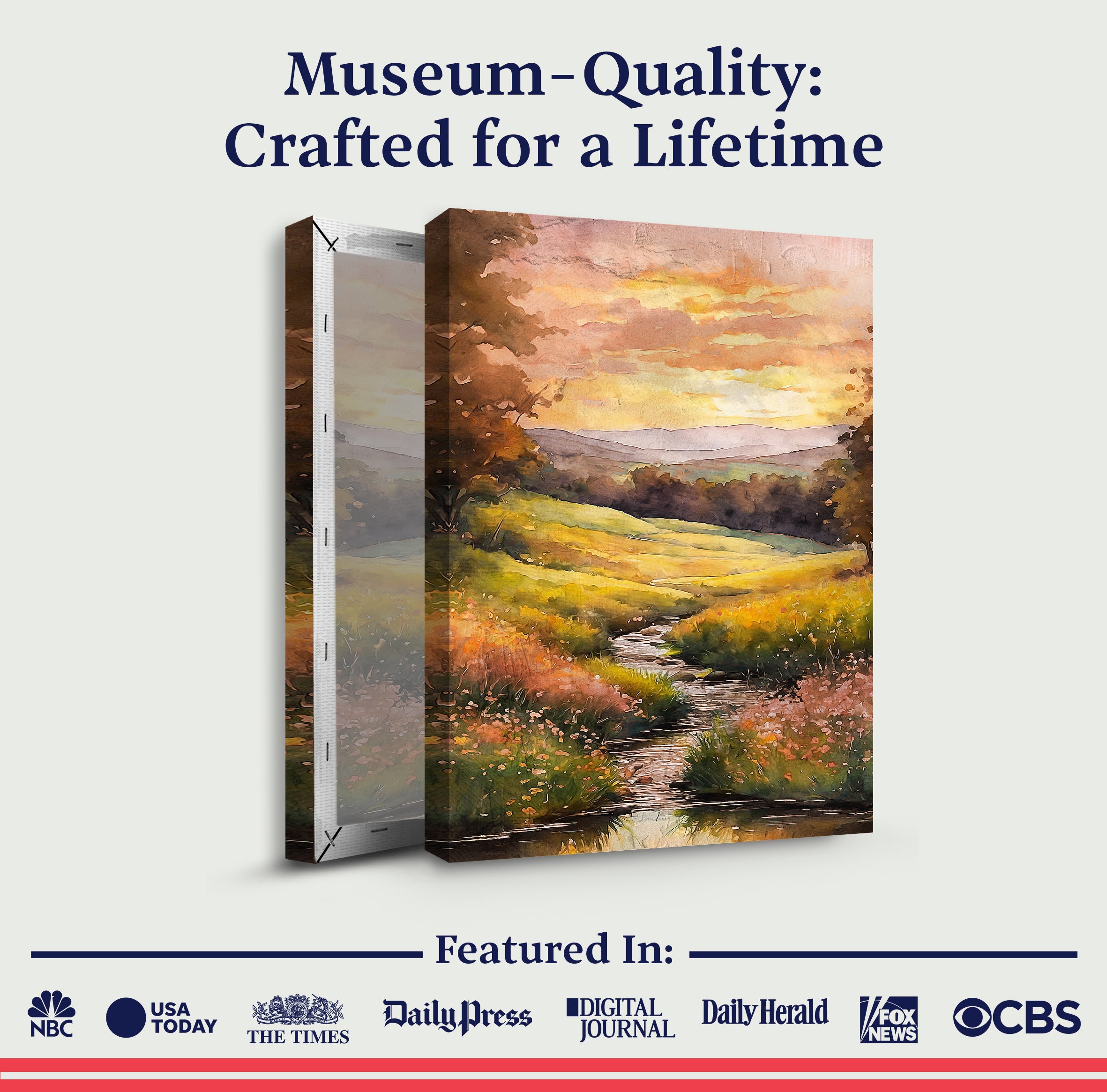 Misty River wall art with nature-inspired artwork - product view 6