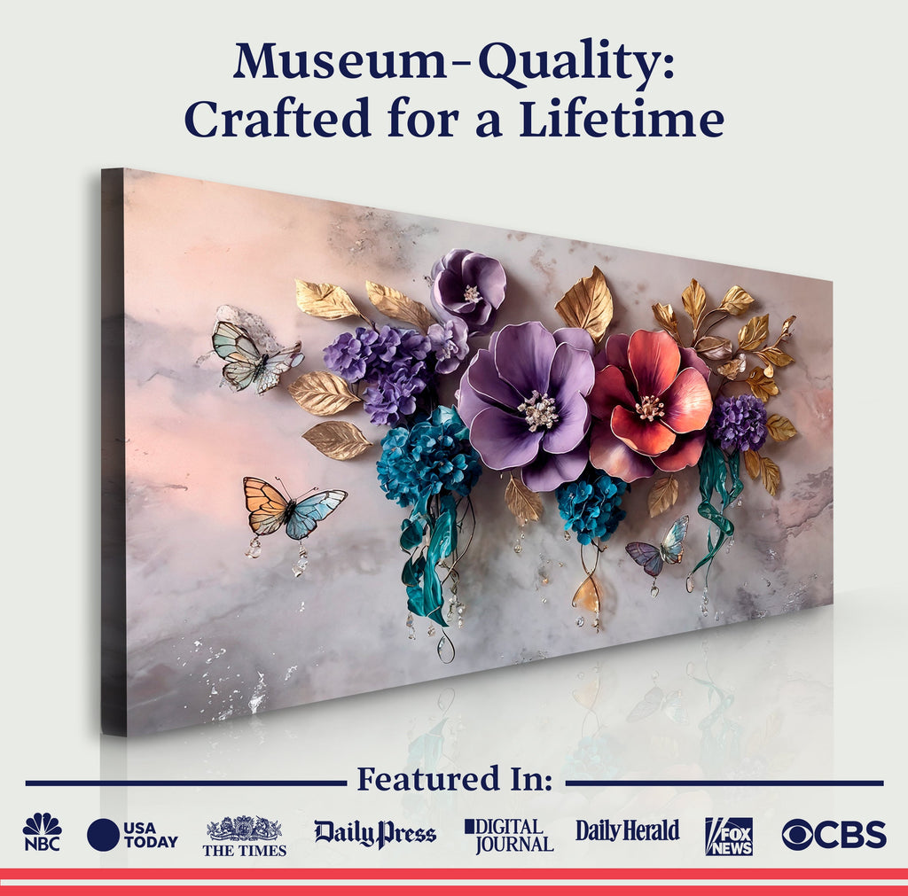 Floral Symphony wall art with nature-inspired artwork - product view 6