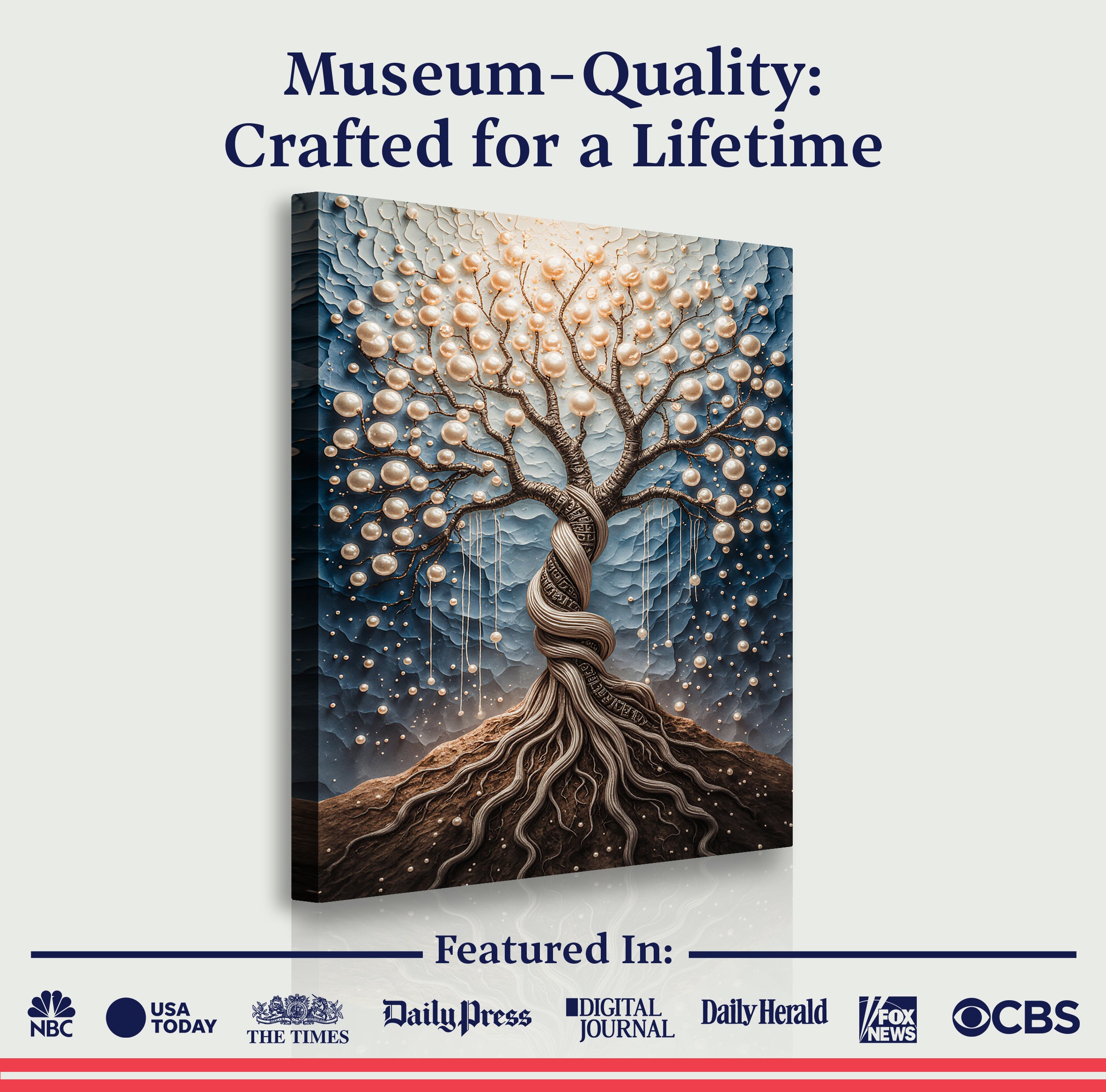 The Pearl Tree wall art with nature-inspired artwork - product view 6