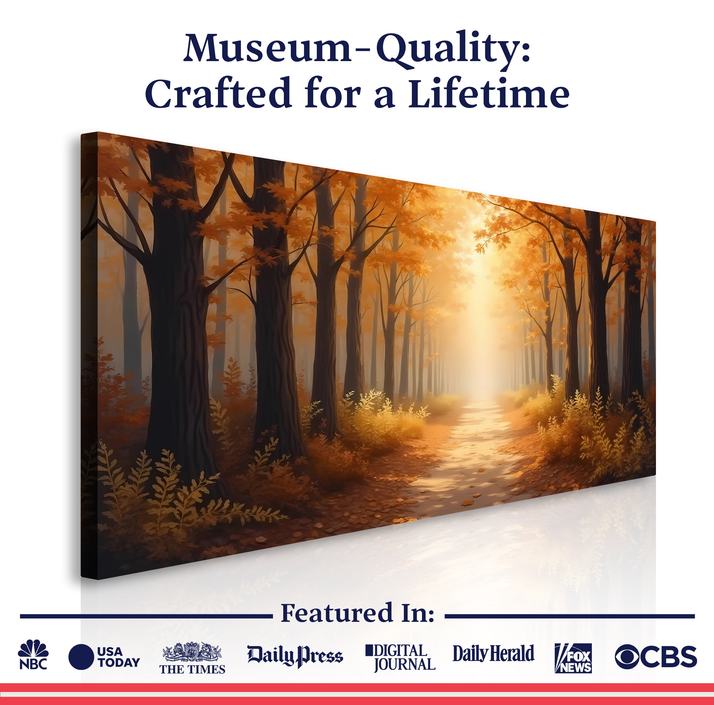 Abstract Forest Landscape wall art with nature-inspired artwork - product view 6