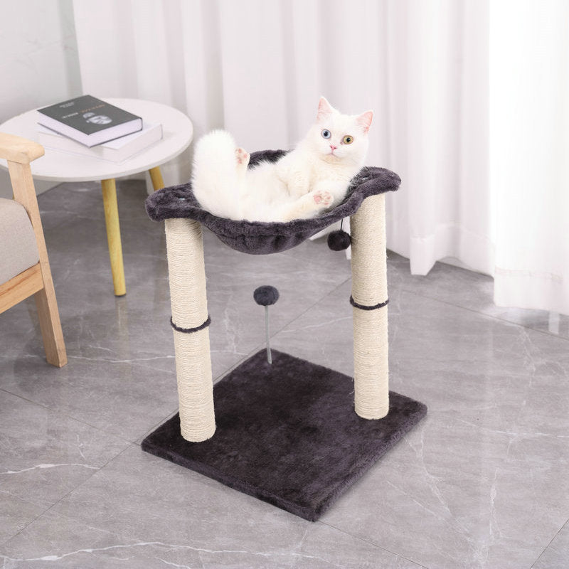 Integrated Cat Scratching Pillar Toy with Nest uncategorized / needs cleanup with nature-inspired artwork - product view 2