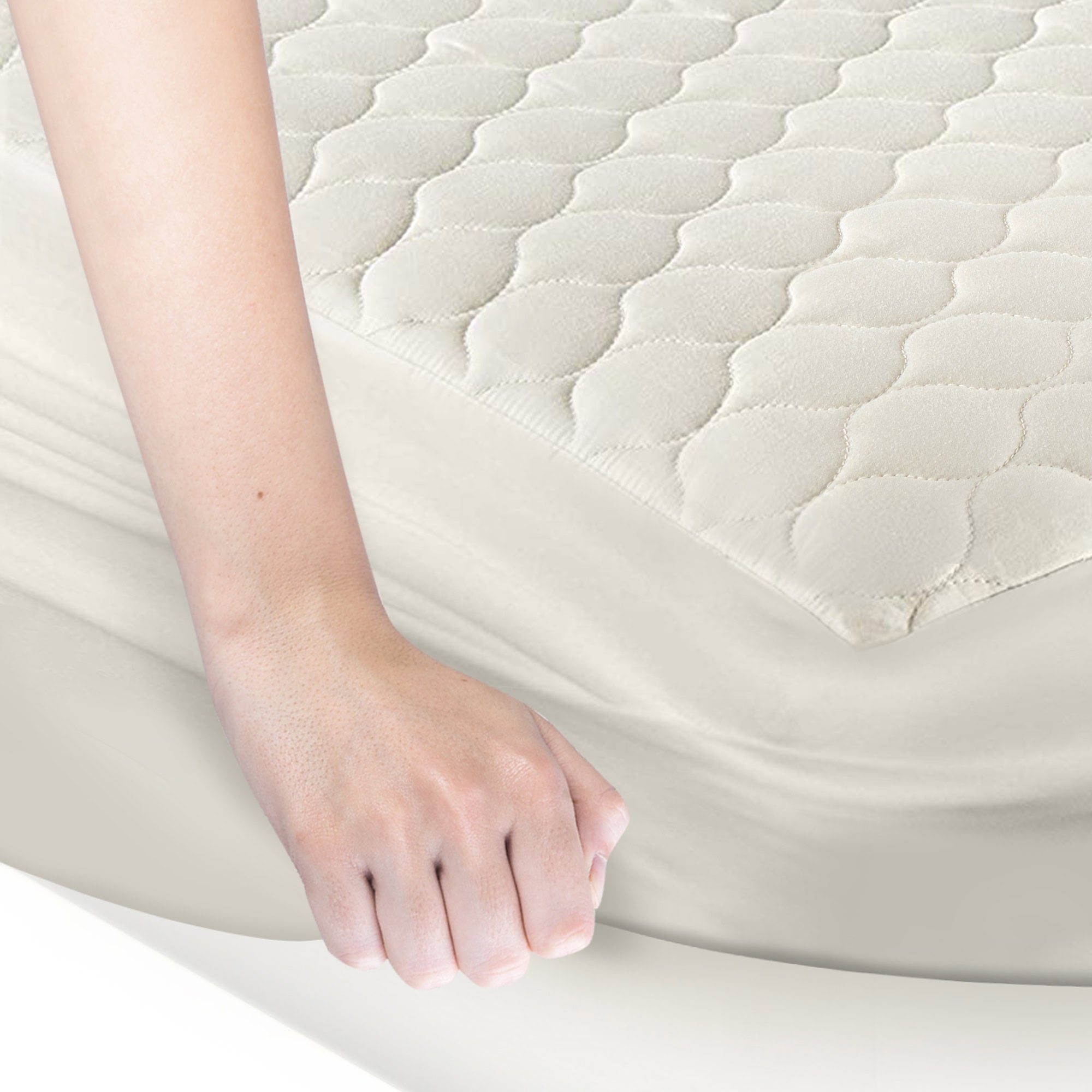Organic Cotton Quilted Mattress Pad Protector mattress pad with nature-inspired artwork - product view 7