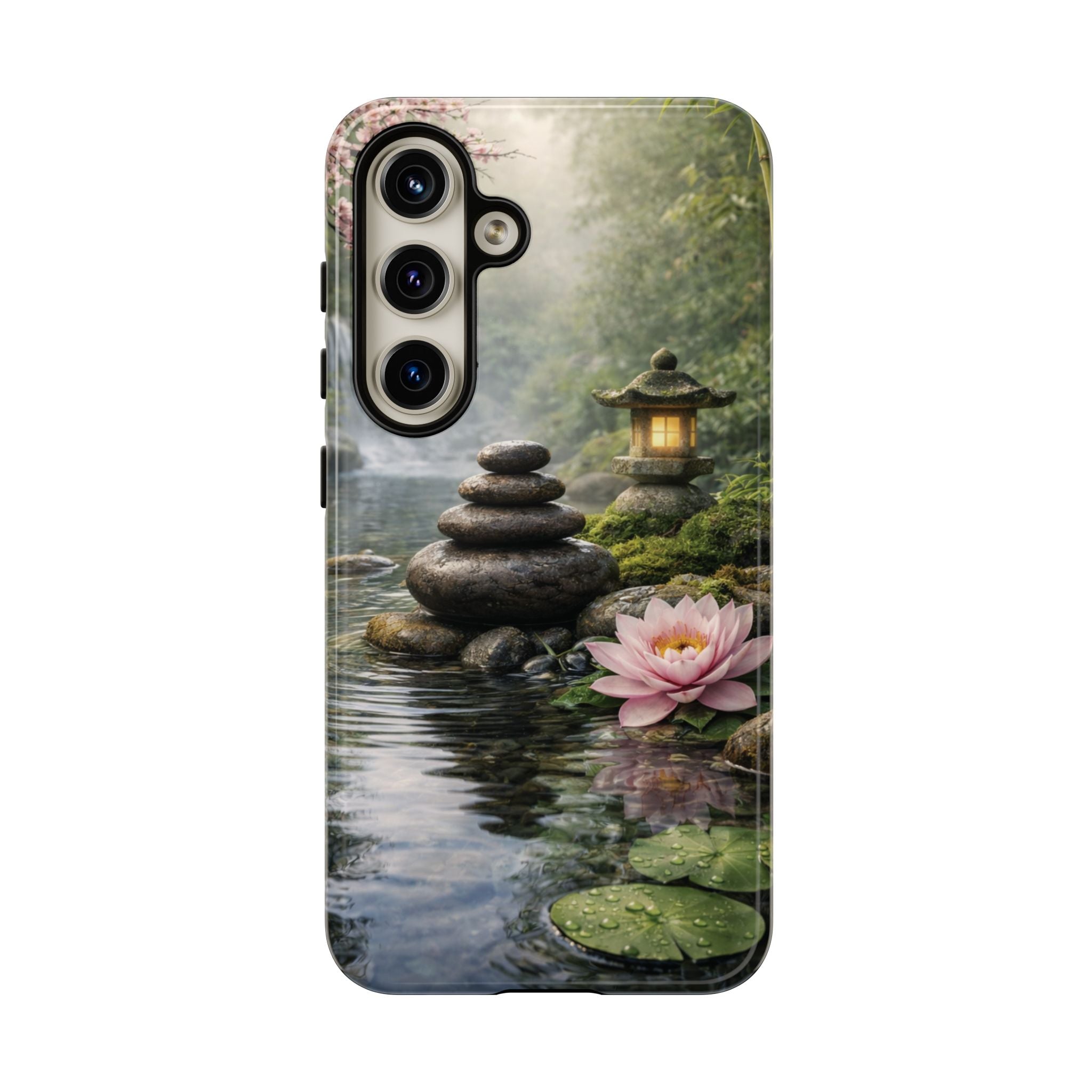 Still Waters Lotus Phone Case phone case with nature-inspired artwork - product view 30