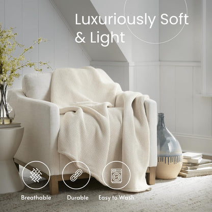 Waffle Knit Blanket blanket/throw with nature-inspired artwork - product view 3