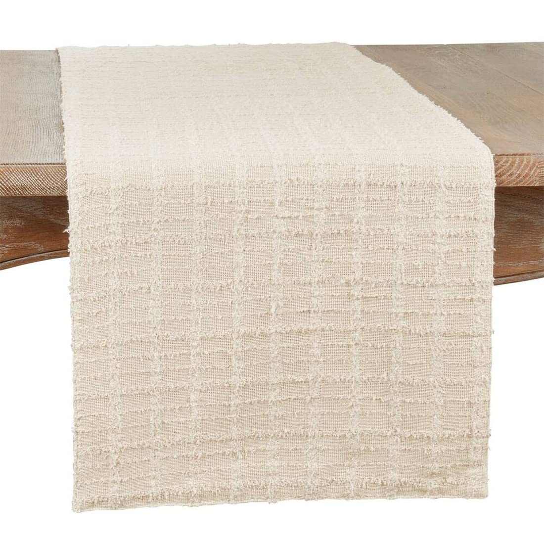 Textured Design Cotton Table Runner 13" W x 72" L
