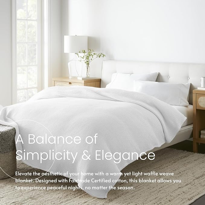 Waffle Knit Blanket blanket/throw with nature-inspired artwork - product view 2