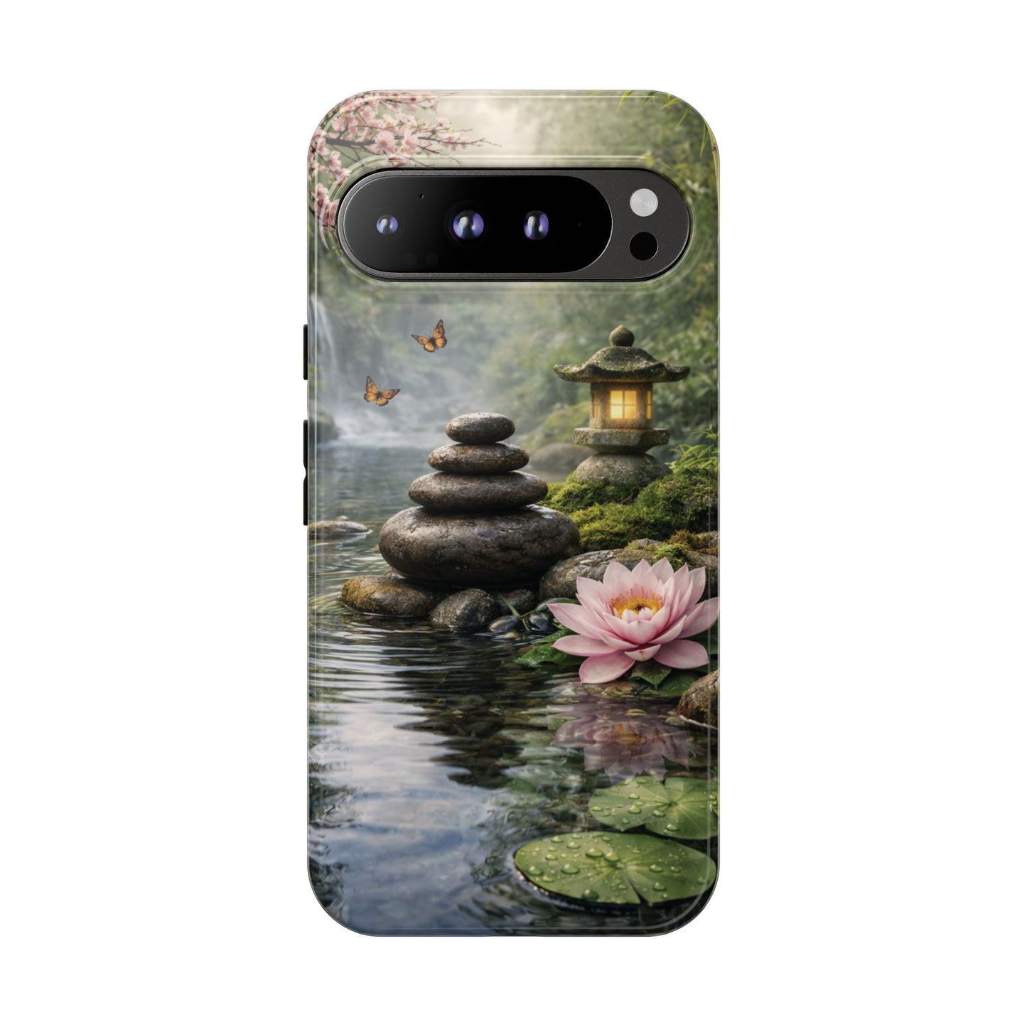 Still Waters Lotus Phone Case — Zen Garden, Calm Waters & Balanced Stones Design
