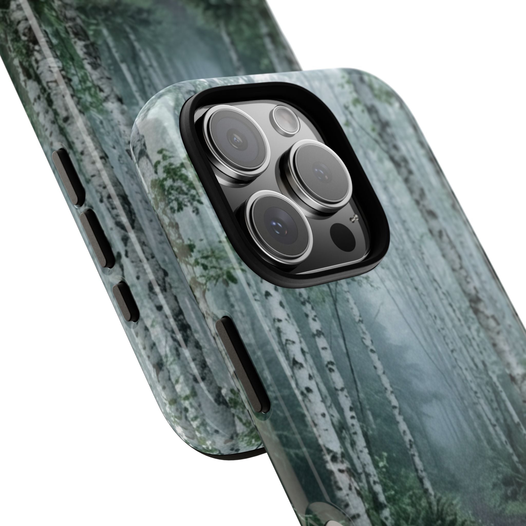 Twilight Birch Tree Path Phone Case