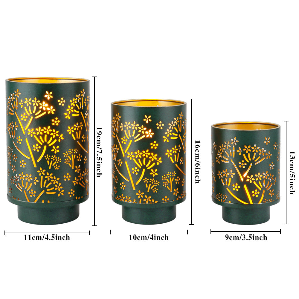 7.5"H Bronze Hurricane Pillar Candleholders-2