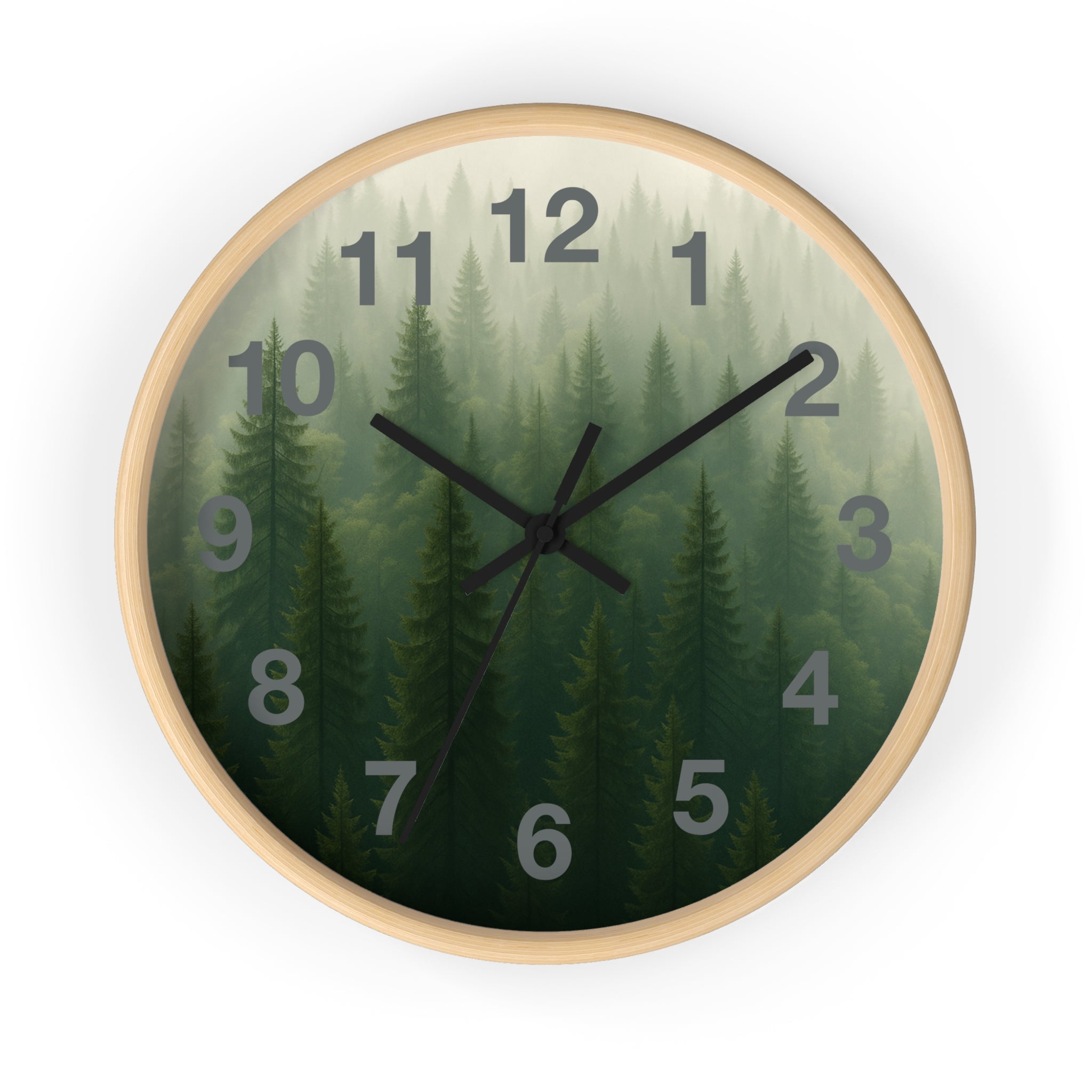 The Quiet Forest Wall – Nature wall clock with nature-inspired artwork - product view 2