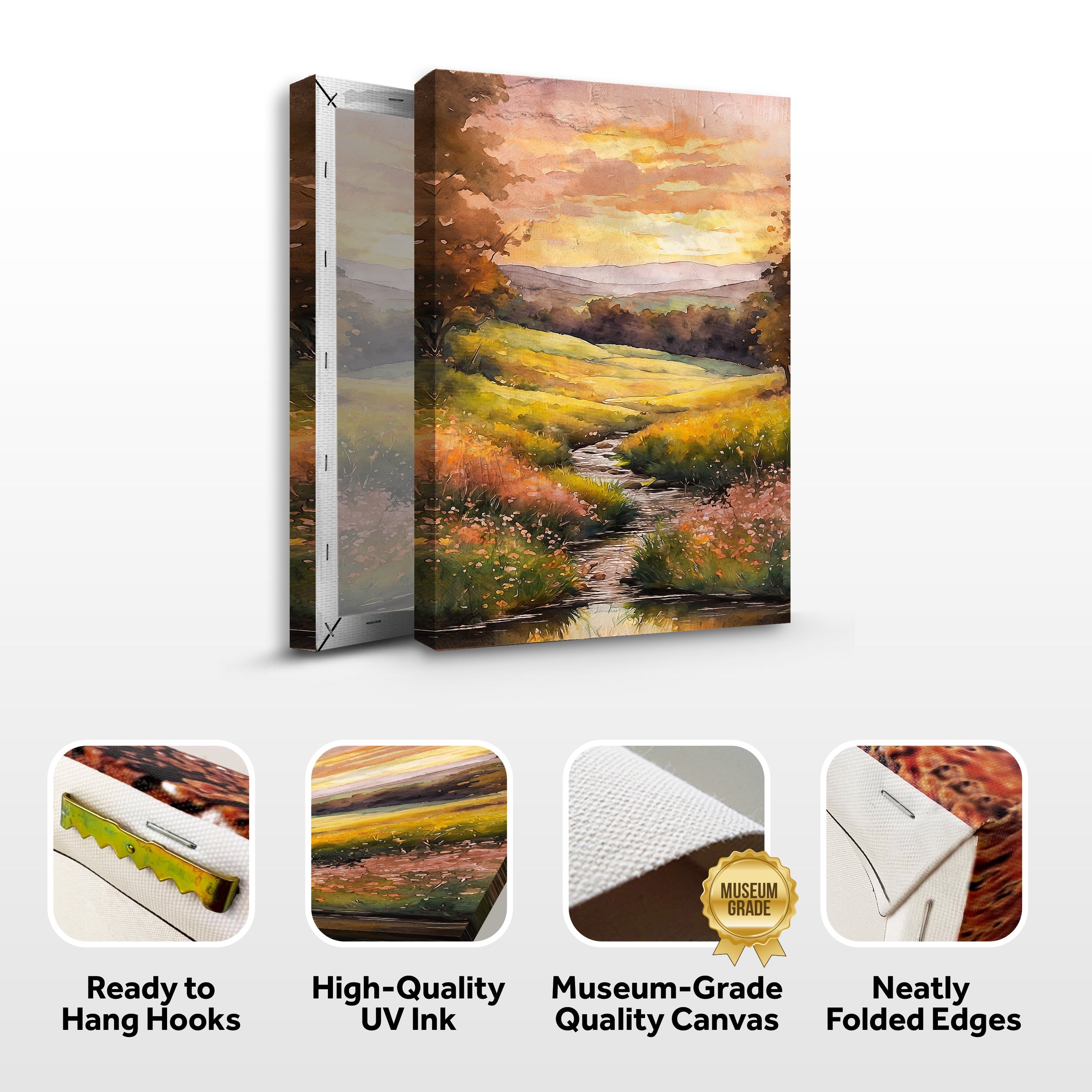 Misty River wall art with nature-inspired artwork - product view 8