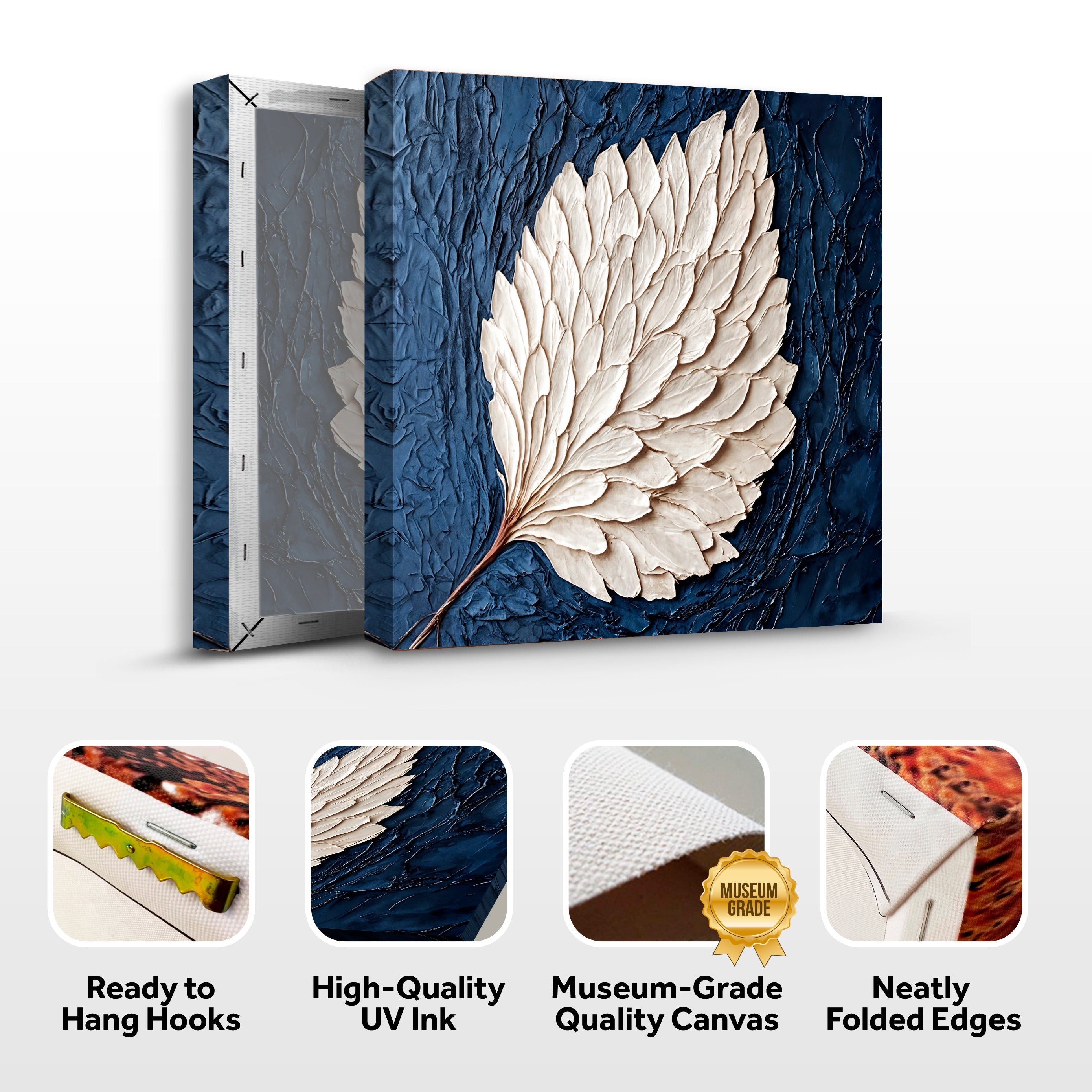 Ivory Bloom wall art with nature-inspired artwork - product view 8