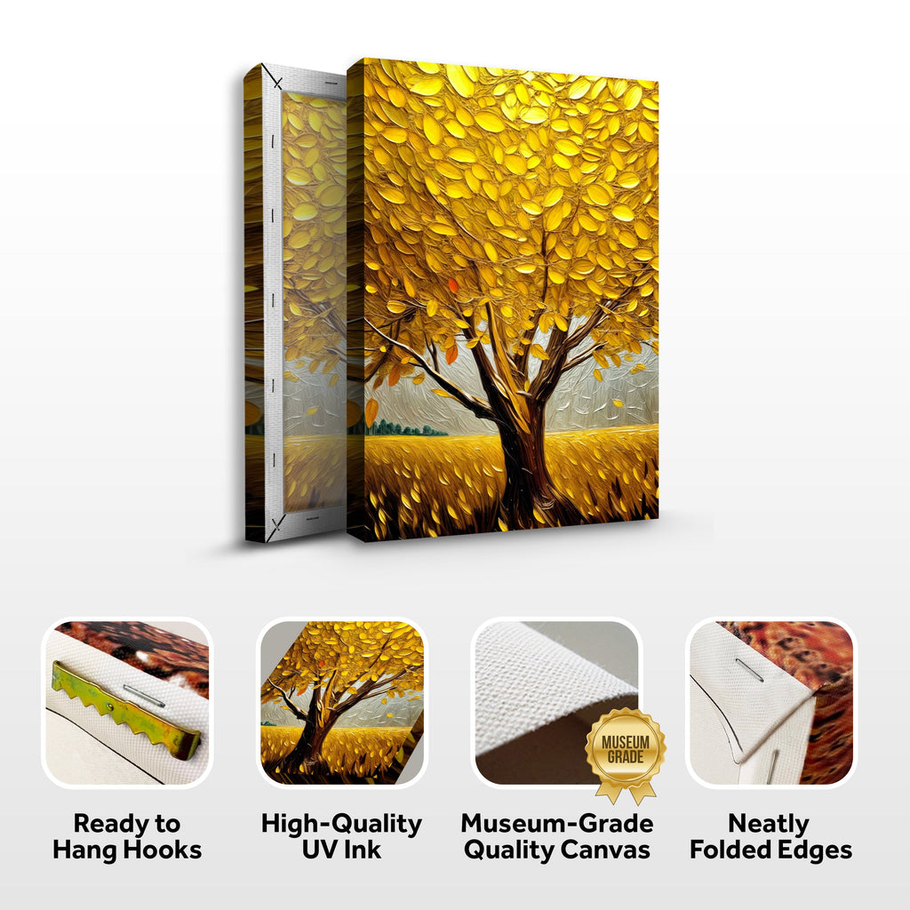 Golden Tree Breeze wall art with nature-inspired artwork - product view 8