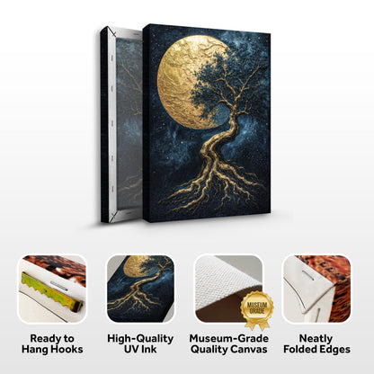 Lunar Tree of Life wall art with nature-inspired artwork - product view 8
