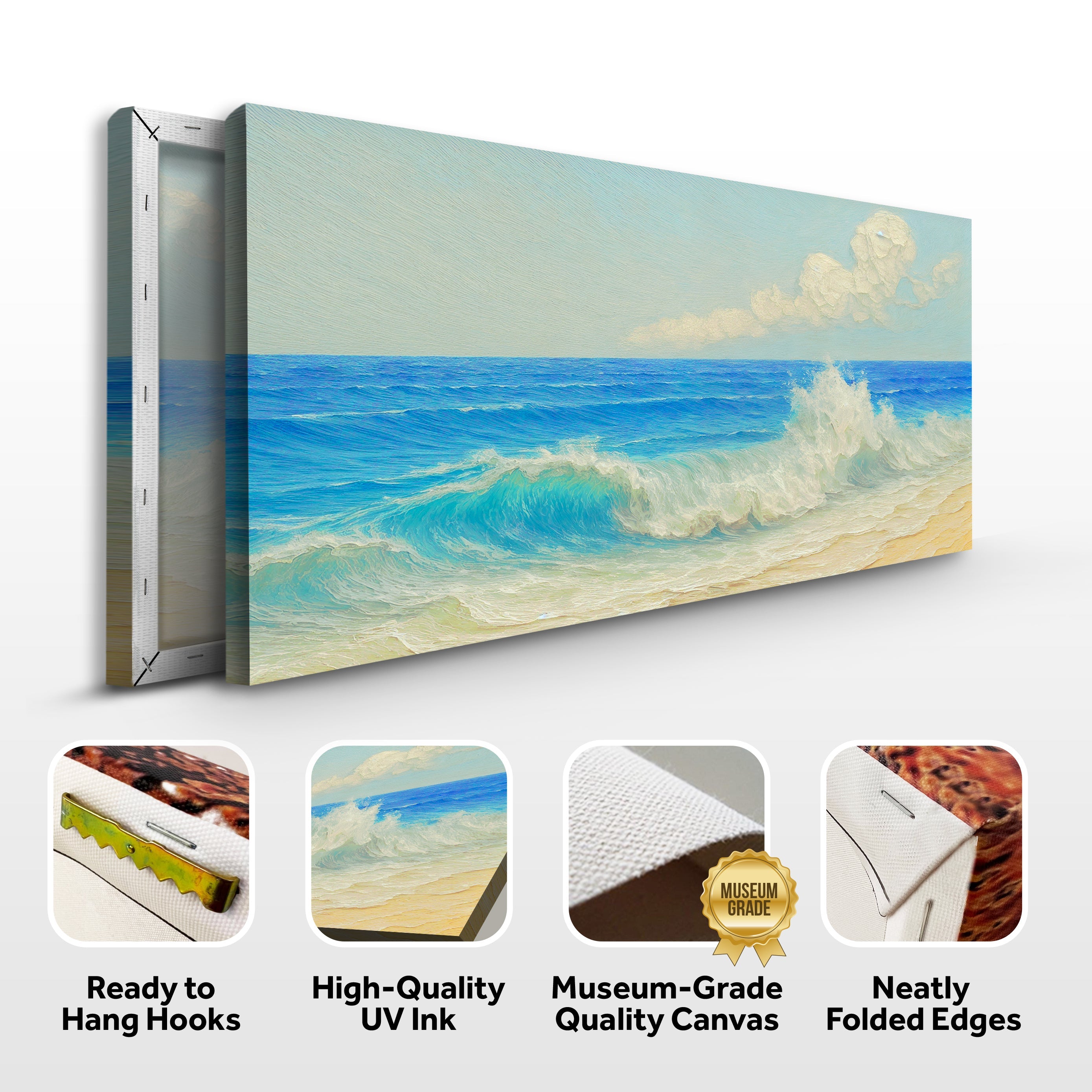 Serene Ocean Wave Coastal Xiii wall art with nature-inspired artwork - product view 8