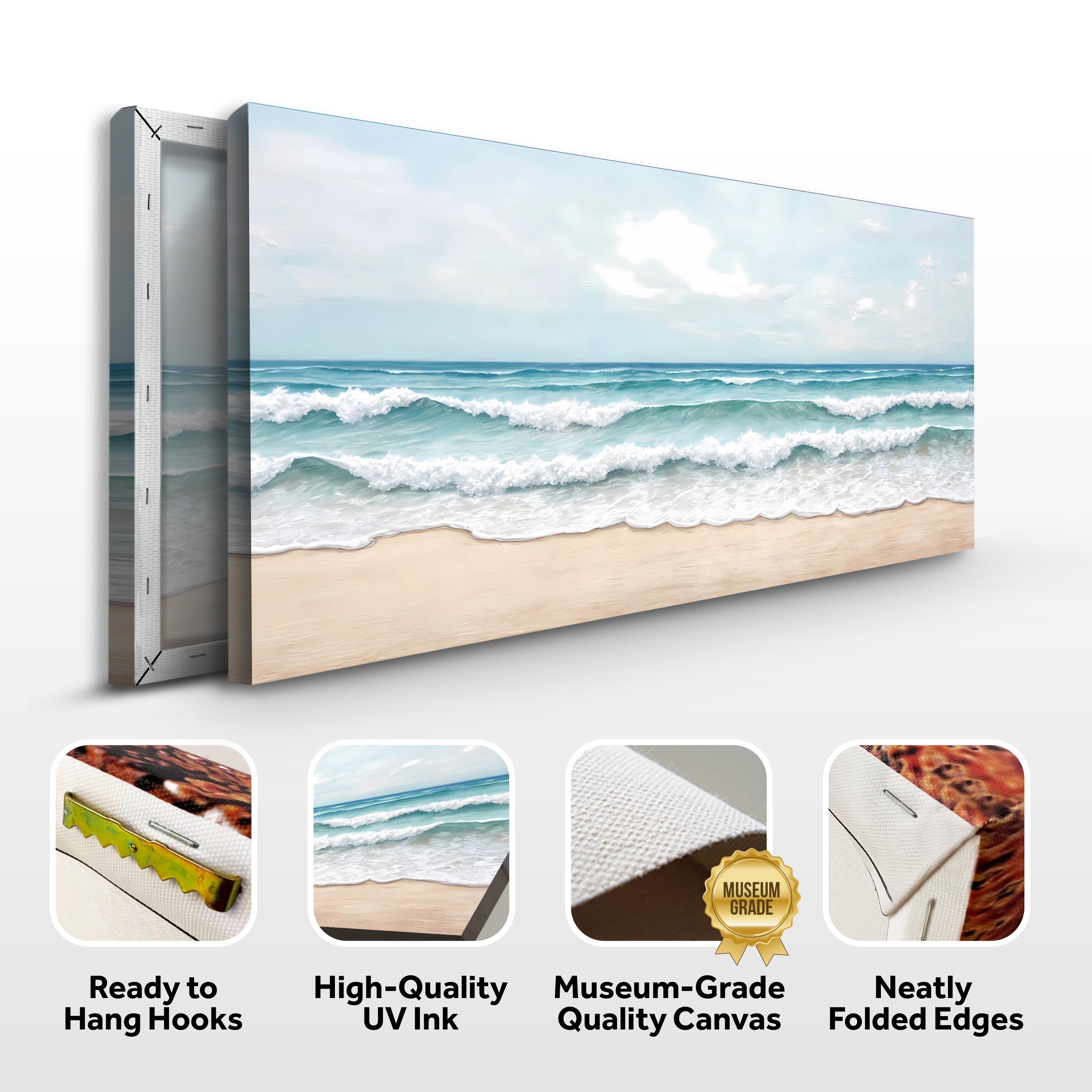 Serene Ocean Wave Coastal wall art with nature-inspired artwork - product view 8