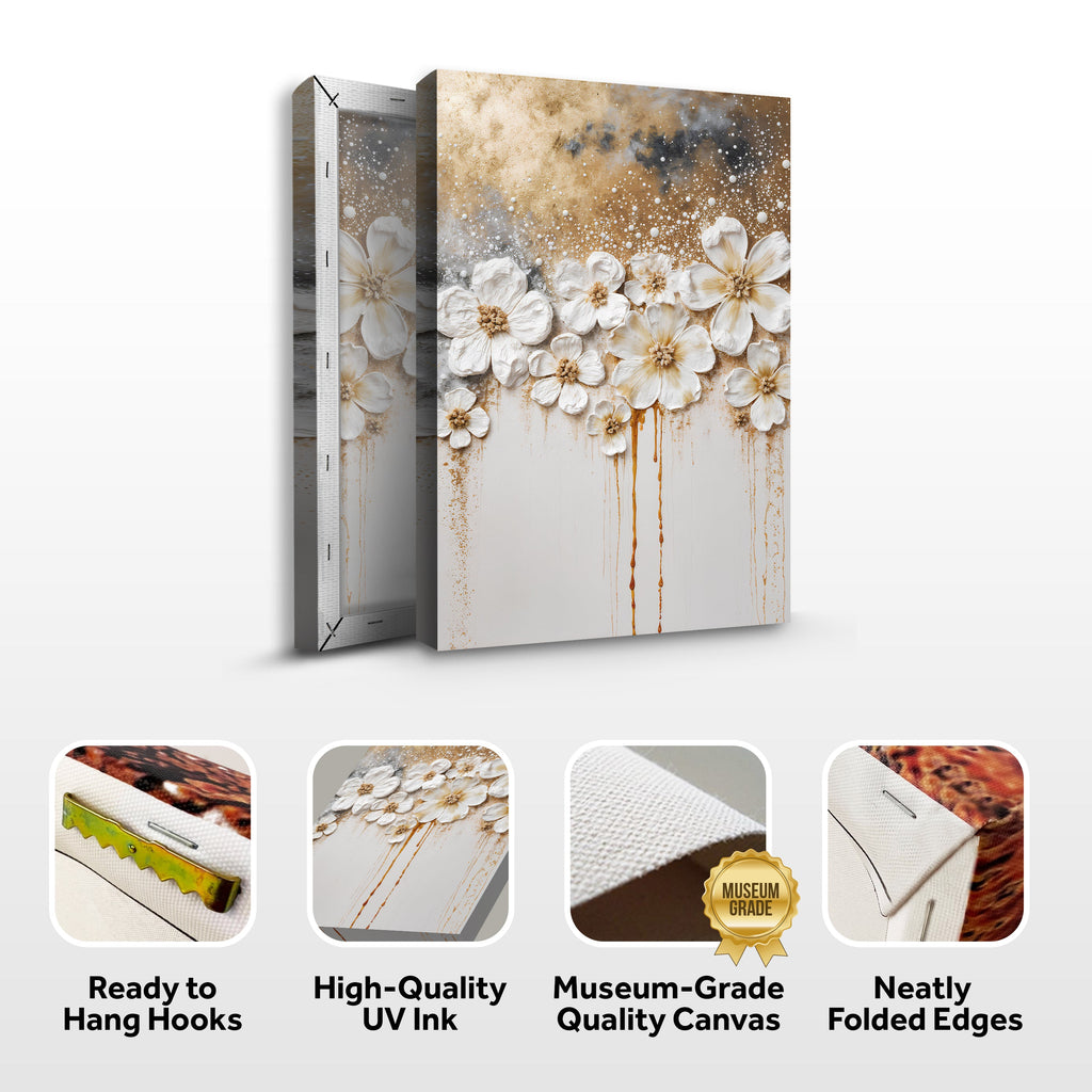 Gold Floral wall art with nature-inspired artwork - product view 8
