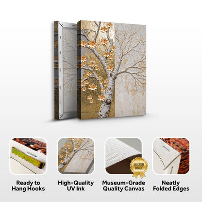 Ivory Seasons Impasto wall art with nature-inspired artwork - product view 8
