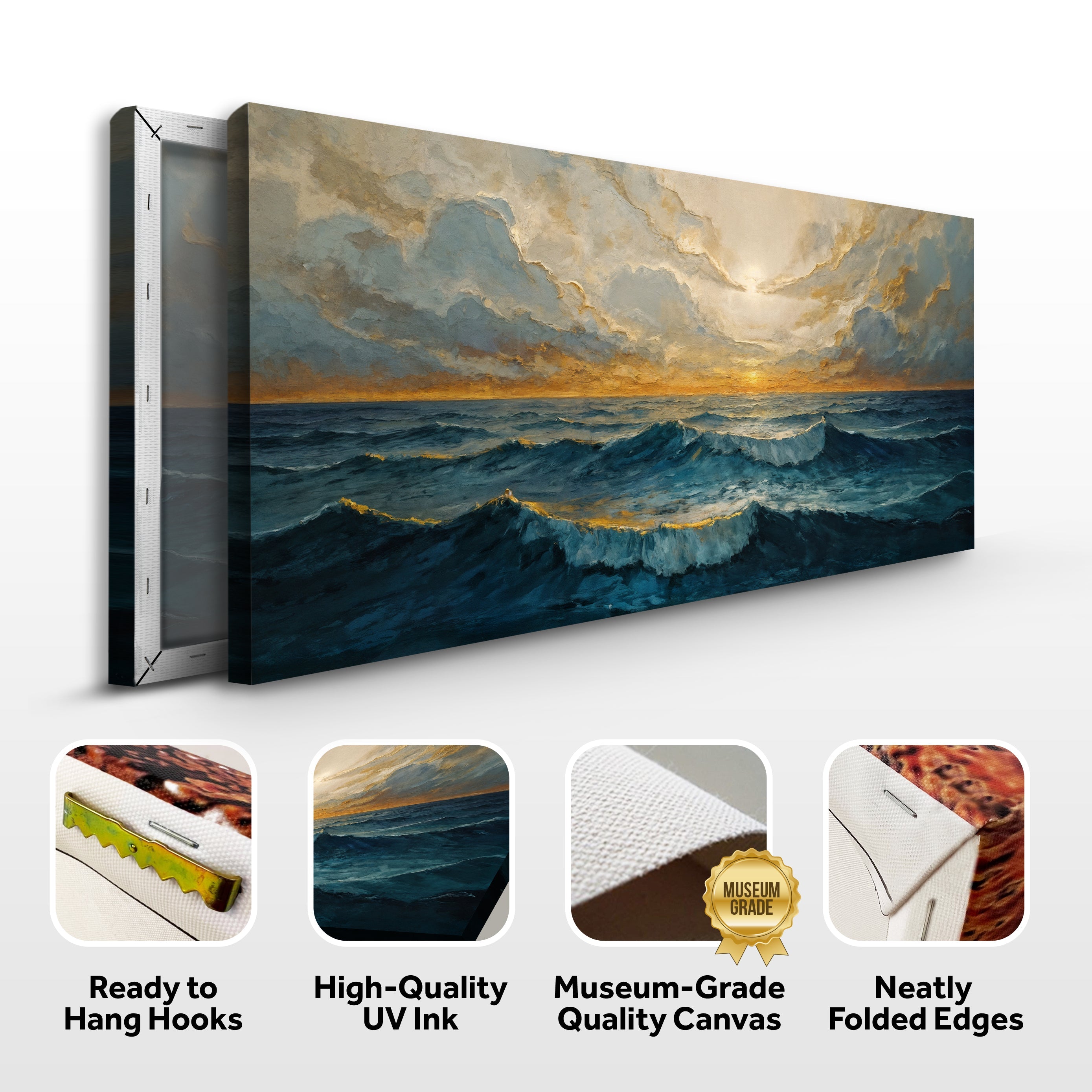 Waterscape Abstract Xi wall art with nature-inspired artwork - product view 8