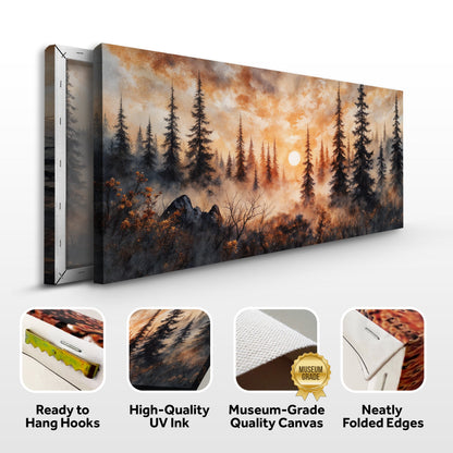 Rustic Forest Sunset wall art with nature-inspired artwork - product view 8