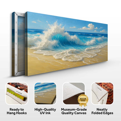Serene Ocean Wave Coastal V wall art with nature-inspired artwork - product view 8